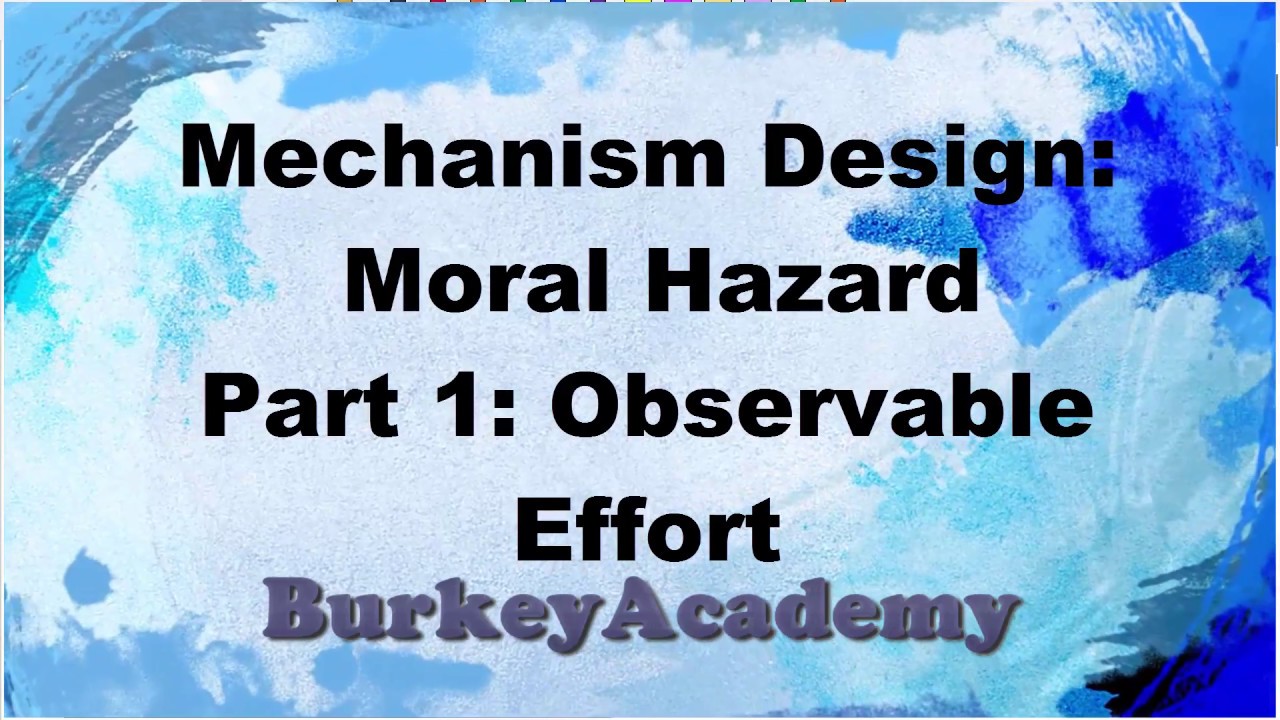 Principal Agent Models Part 1: Moral Hazard with Observability