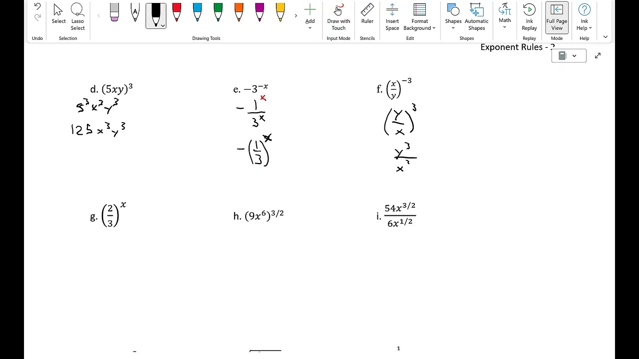 15   Exponent Rules