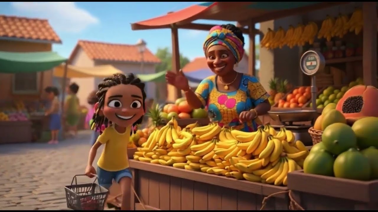 Amina and the Bananas. Finish Your Errands First | A Moral Story for Kids About Responsibility.