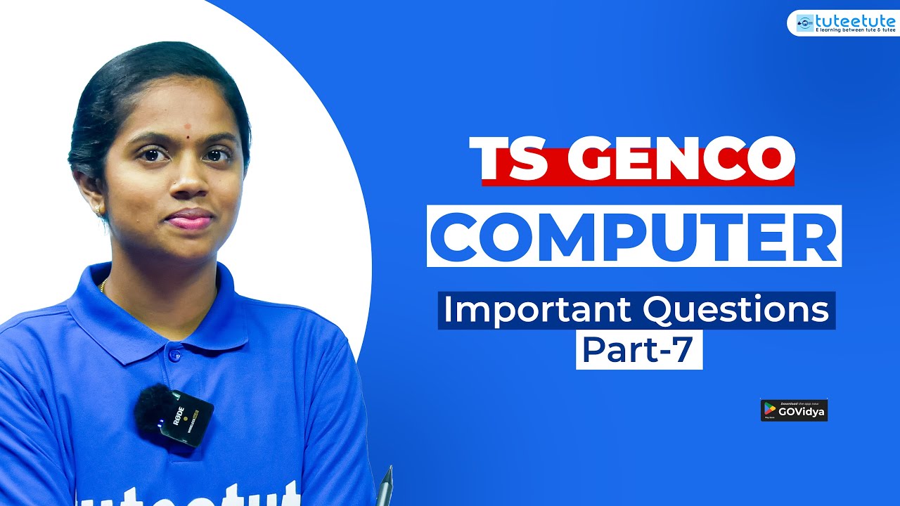 TS Genco | Computers Important Questions Part-07 #tsgenco #genco #transco