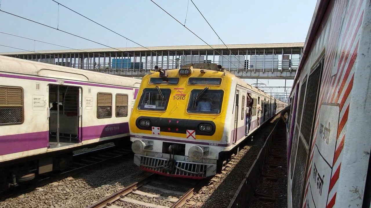 Siemens 15-Coach Local: Virar to Andheri Slow Train Travel!