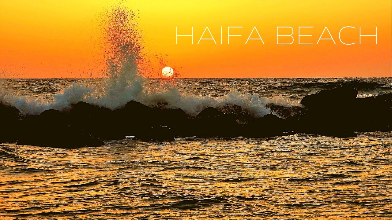 Israel Haifa Beach and sea