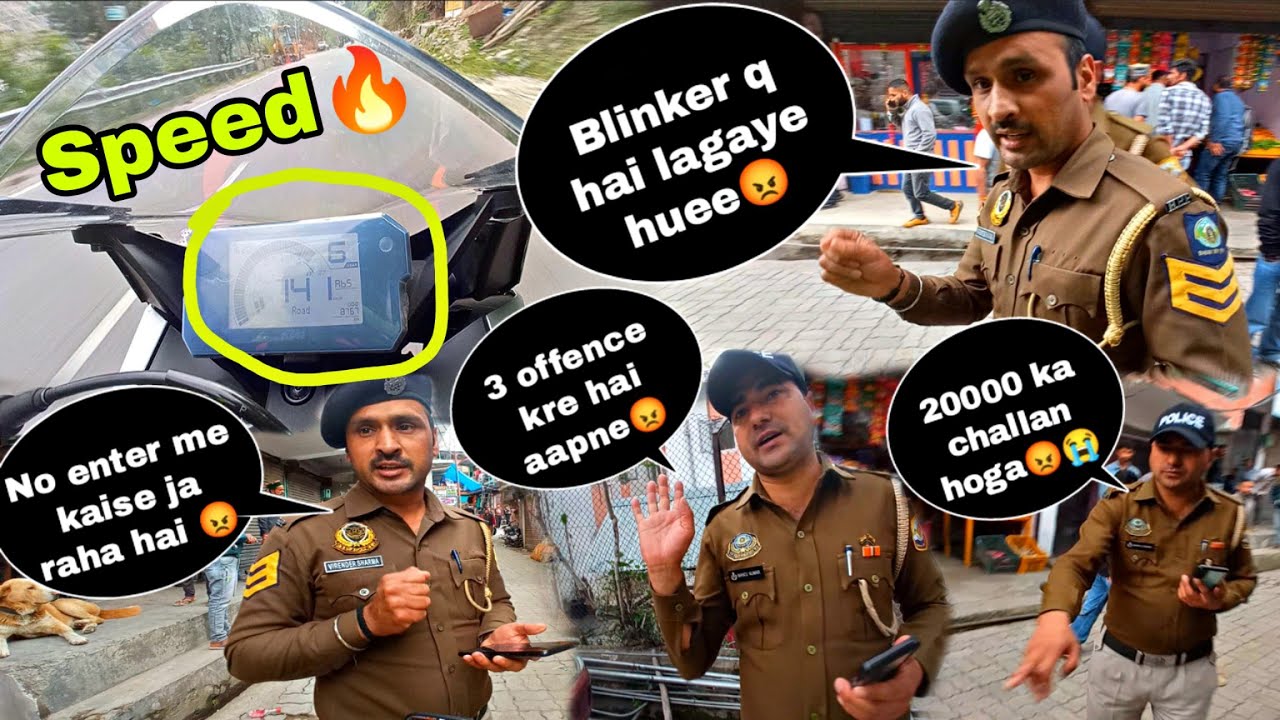 Rohru police stopped our bike😡||not again😭|| 20000 ka challan hoga? 😱COPS VS BIKER😡