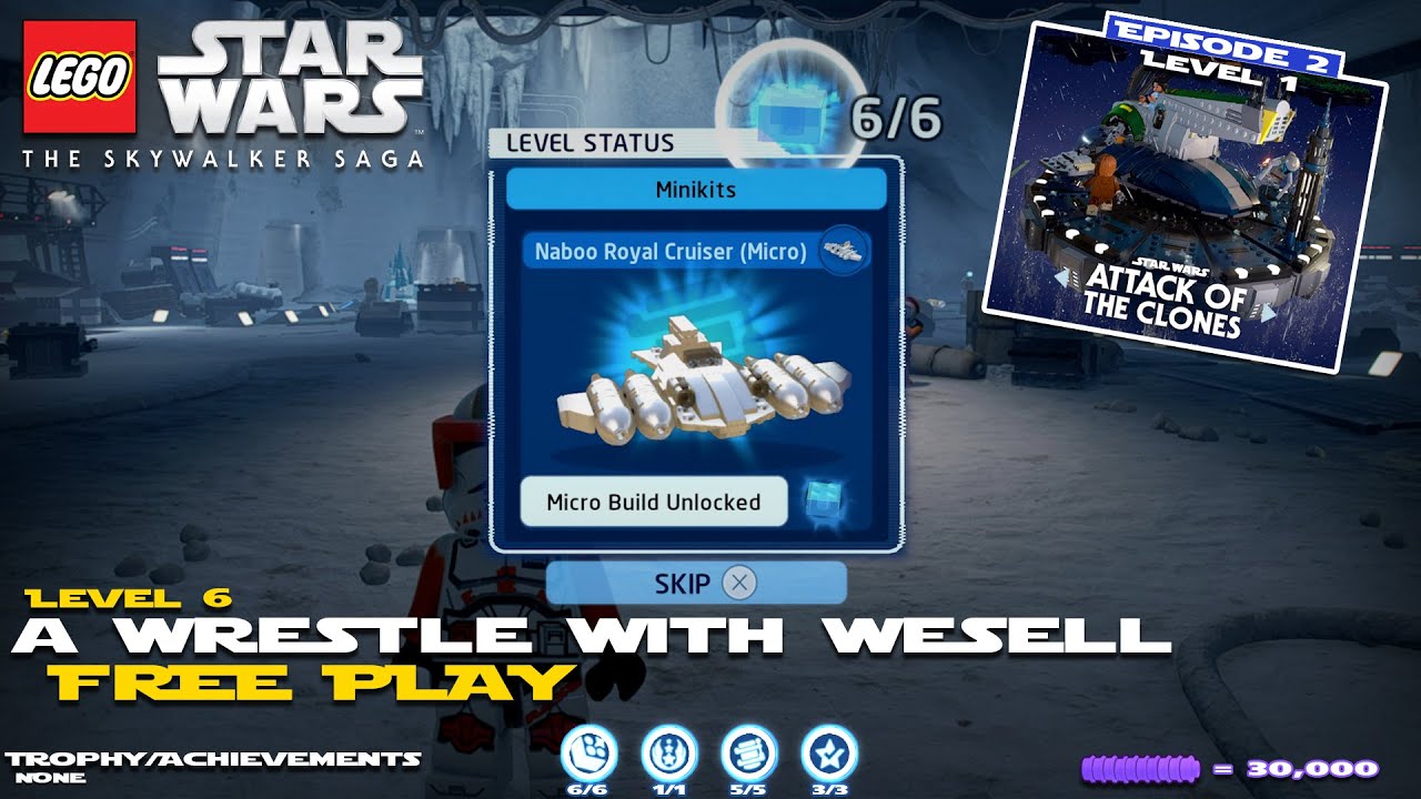Lego Star Wars The Skywalker Saga: Lvl 6 A Wrestle with Wesell FREE PLAY - HTG