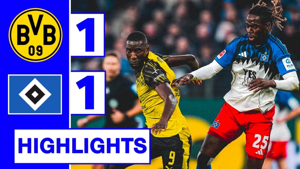 Borussia Dortmund vs HSV Hamburg 1-1 Highlights | Bundesliga 