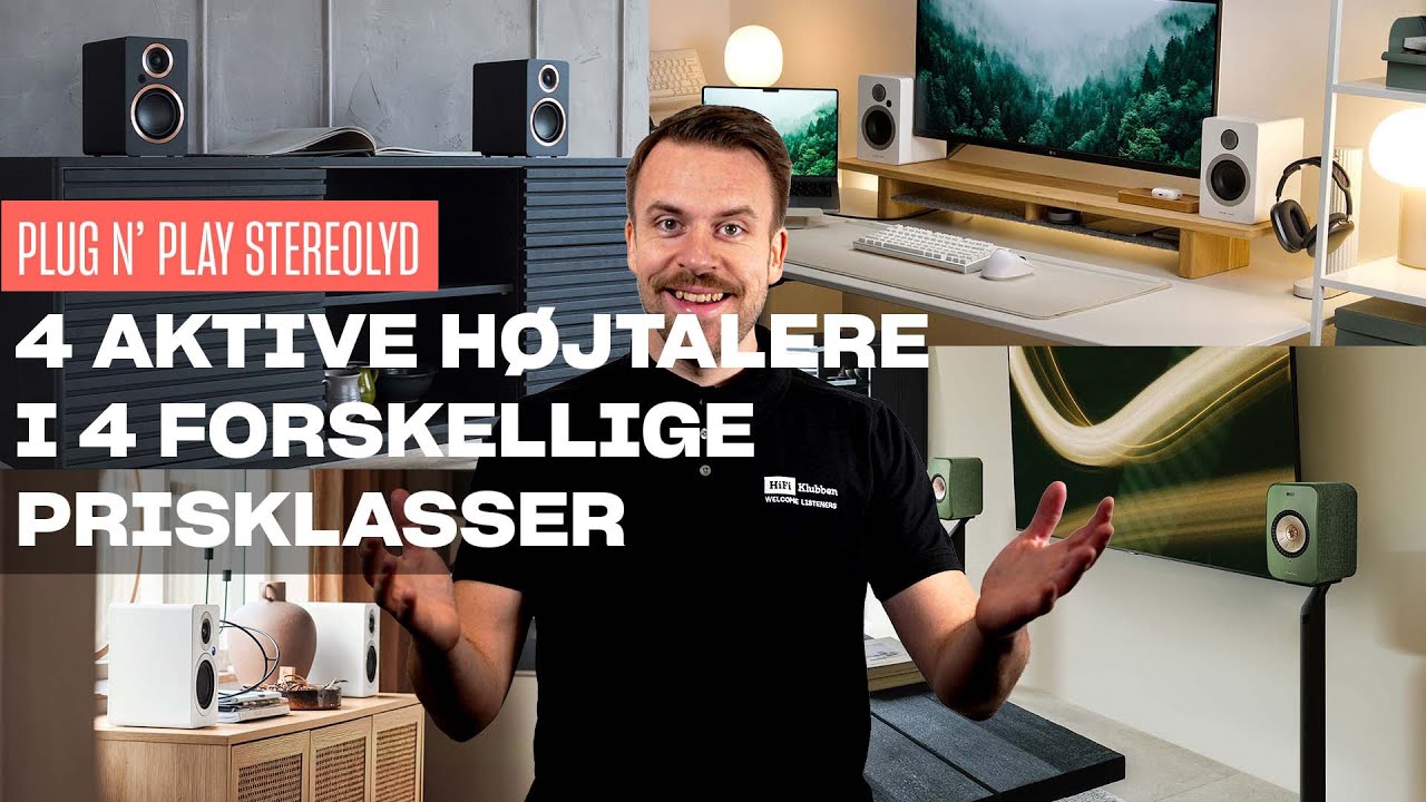 PLUG N' PLAY HØJTALERLØSNING: Vi kigger på 4 forskellige kompakte aktive højtalere!