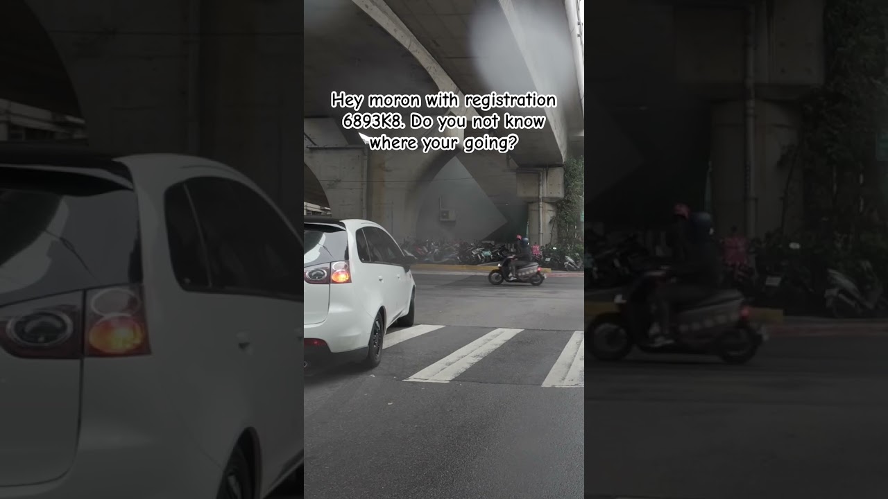 Morons. #baddrivers #taiwan #taiwanese #mitsubishi #colt