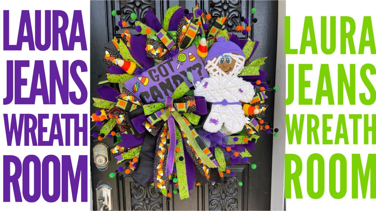 How to make a Halloween wreath with Mesh