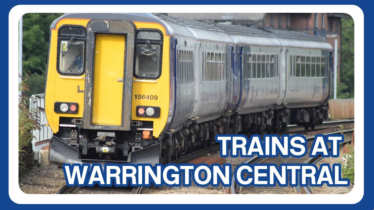 Trains at Warrington Central railway station (16/08/2023)