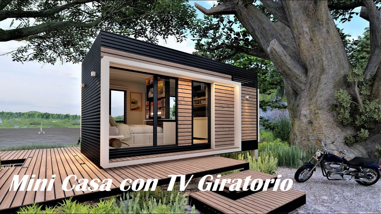 ✔ CABA&Ntilde;A DE MADERA PEQUE&Ntilde;A MODERNA- MINICASA DE 20m2. SMALL MODERN HOUSE. ✔Modern tiny house