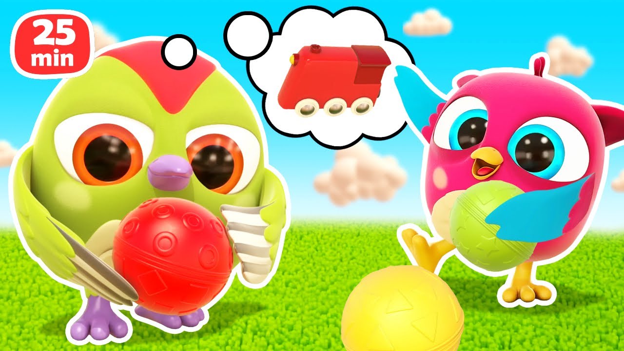 Toy Trains, Tracks, Sorters & Cars - Games with Baby Birds