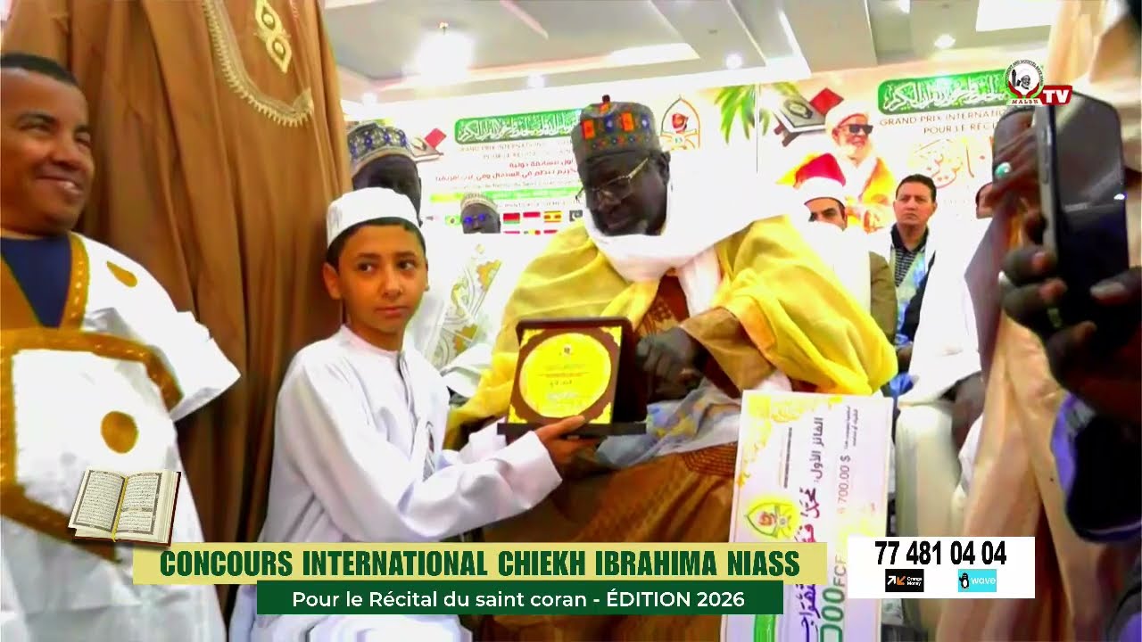 Les Cinq (05) premiers du Grand Prix Cheikh Ibrahim Niass pour le récital du Saint-Coran 2026.