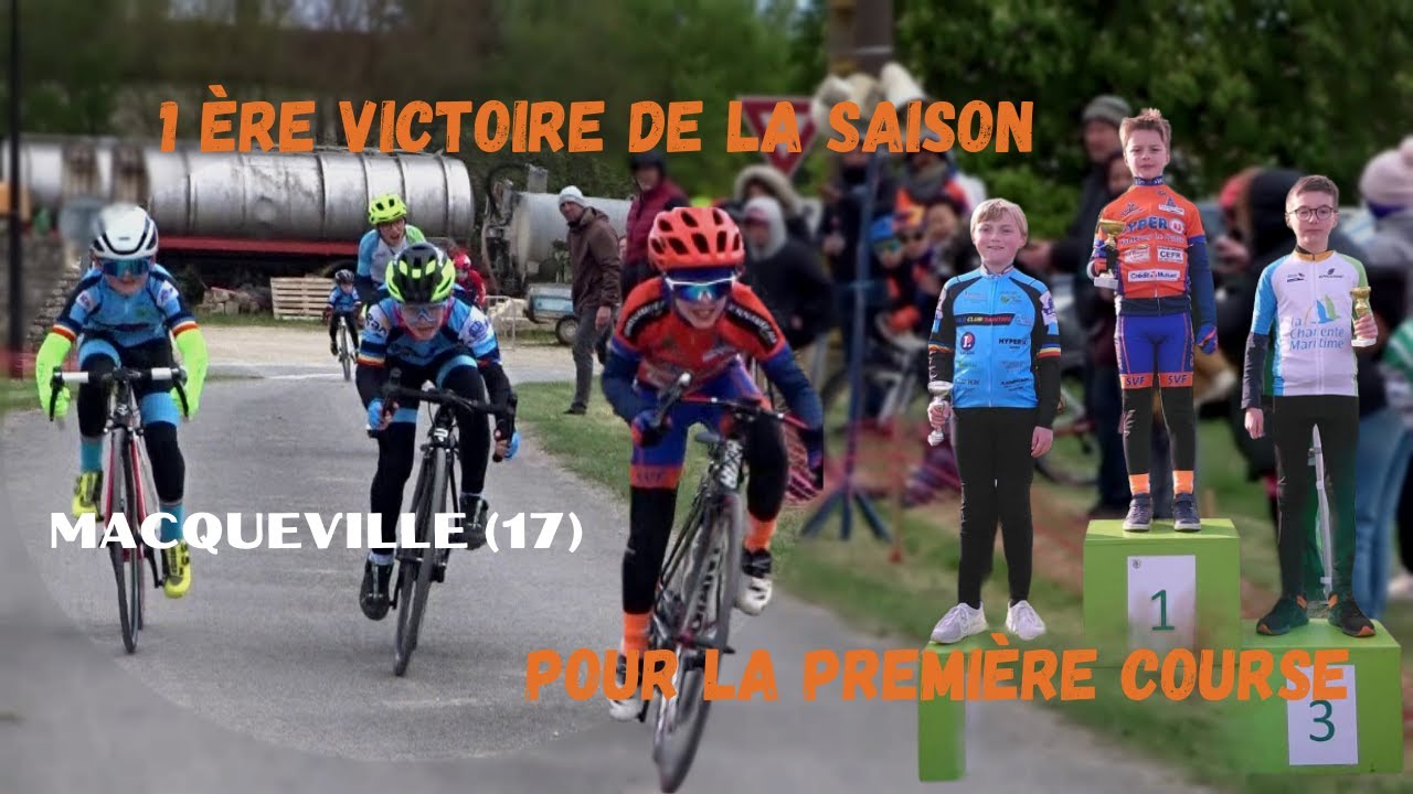 Je remporte la première course de la saison au sprint! Catégorie pupille.