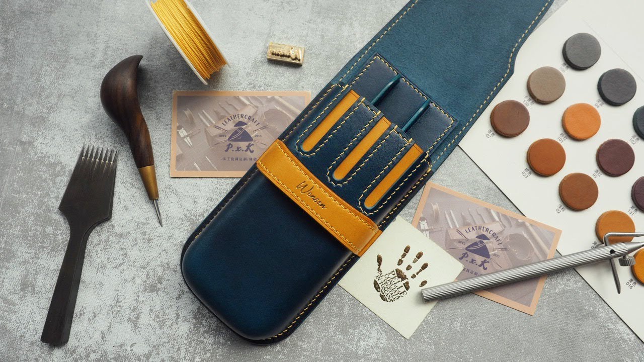 Making a  Handmade Leather Pen Case - DIY BUILD ALONG
