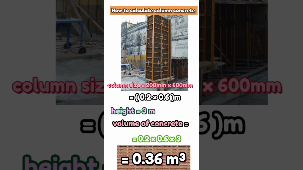 How to calculate column concrete | construction site #