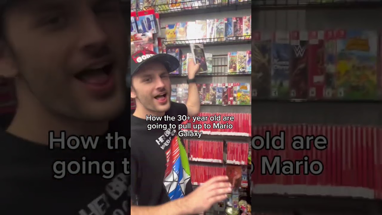 Grown adult crashing  out over kids playing Mario-