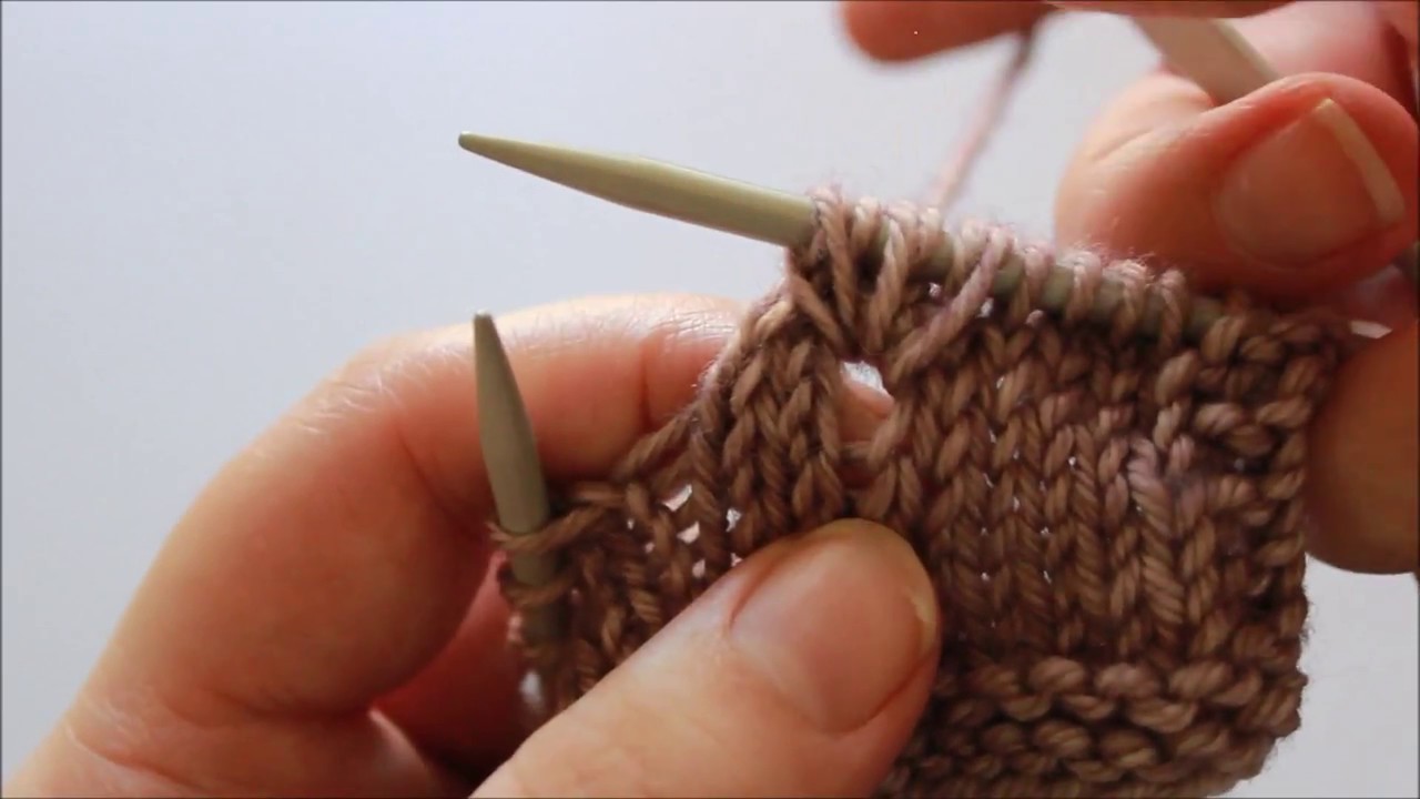 How to draw a loop through your knitting