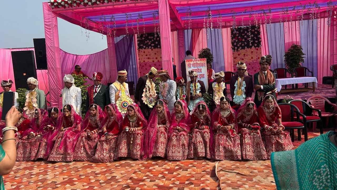 41 couples ki shadi ek saath Gauri Shiv Mandir m 👏🏻 #viralvideo #vlog #vlogs #vlogger #shadi 