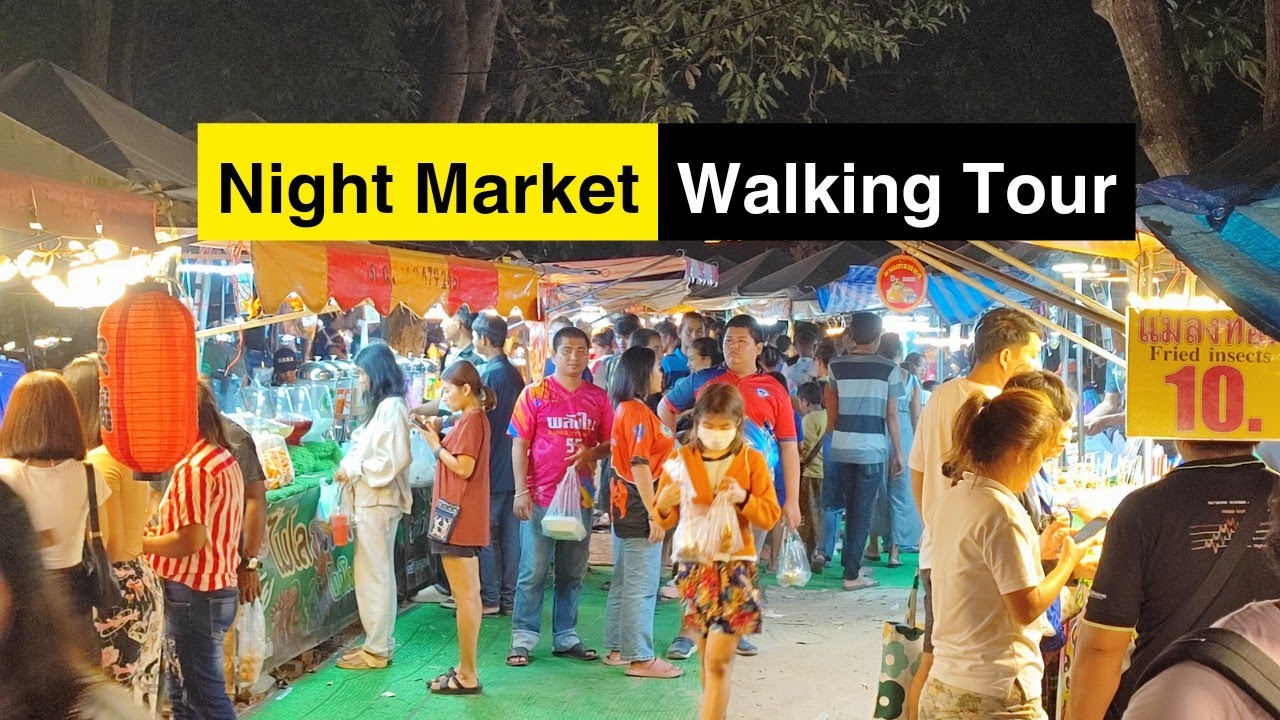 Exploring Night Market Near Fisherman's Village in Koh Samui