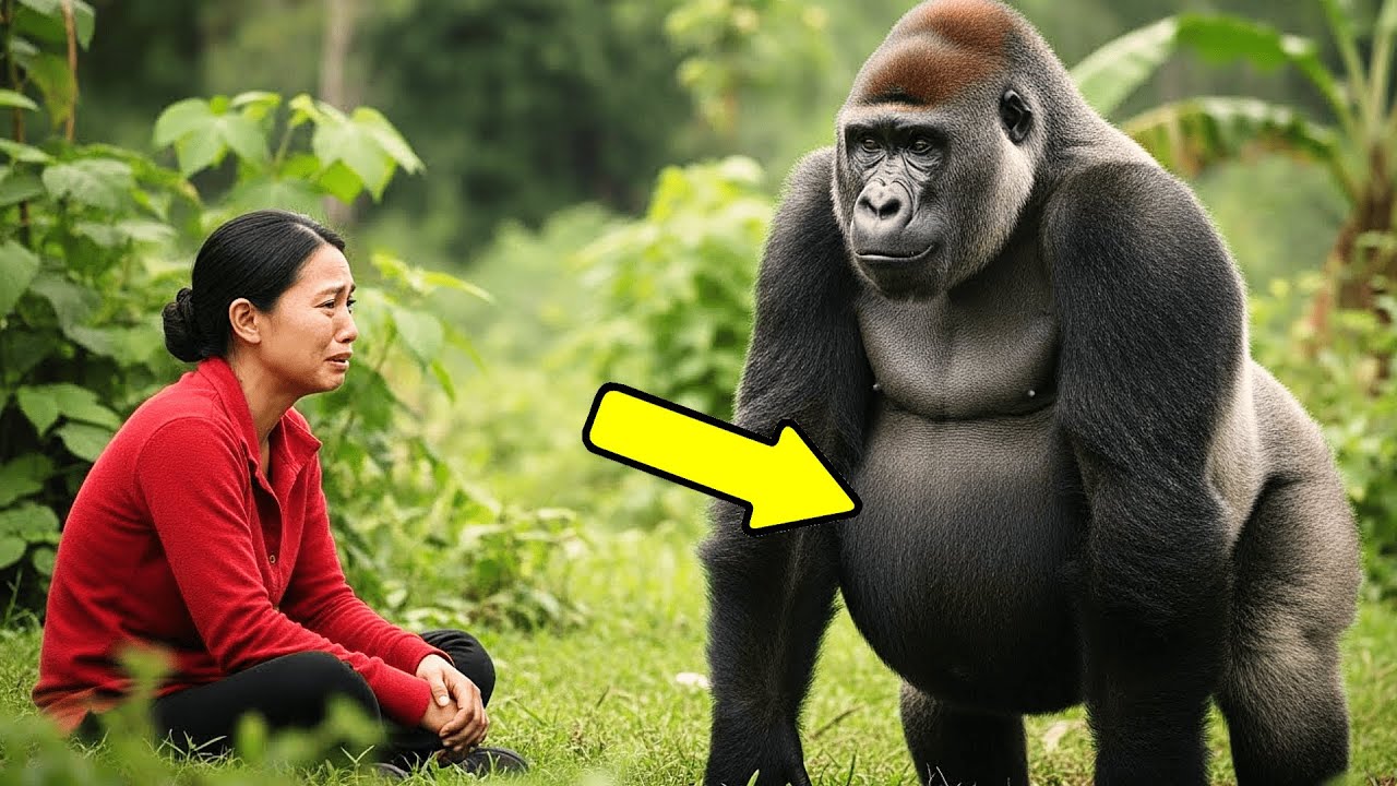 Těhotná gorila přišla k dívce, aby jí pomohla při porodu. Nikdo nečekal, co dívka udělala potom!!