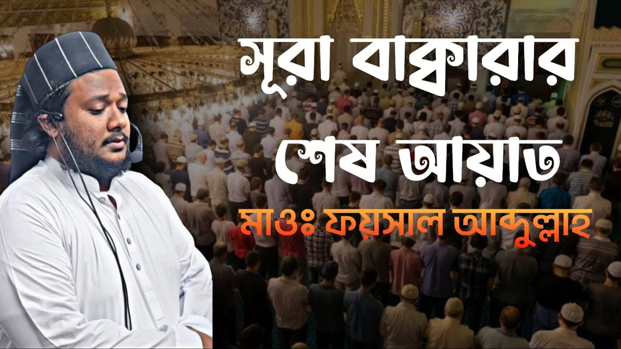 সূরা বাক্বারার শেষ আয়াত। Sura bakara last vers। মাওলানা ফয়সাল আব্দুল্লাহ