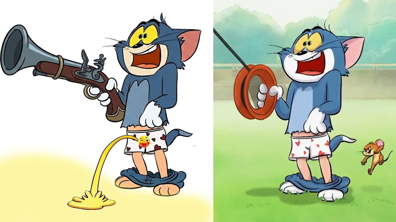 Tom and Jerry Kite-flying Funny Drawing Meme😭👍😆😅🔥