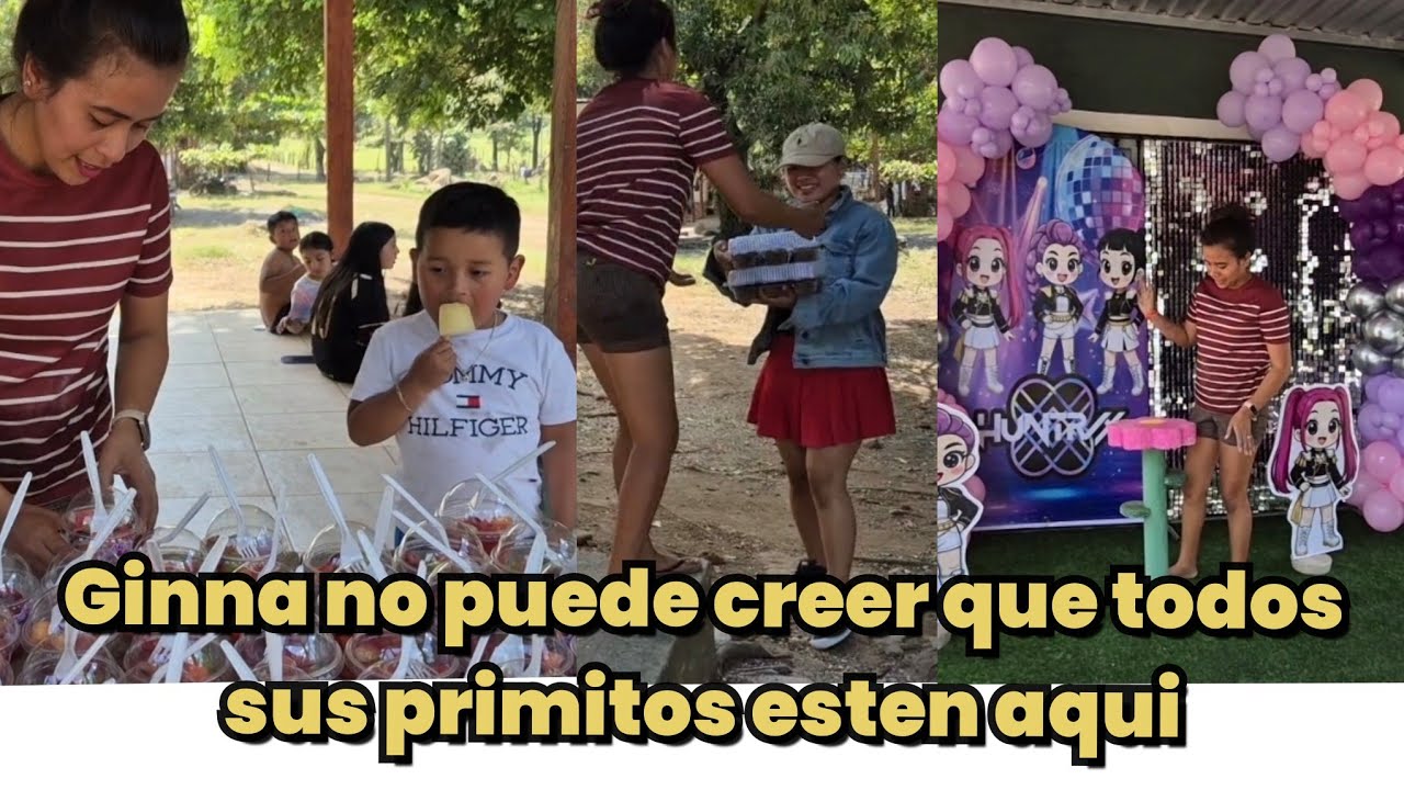 Todas mis hermanas vienen ayudarme en la fiesta de Ginna 