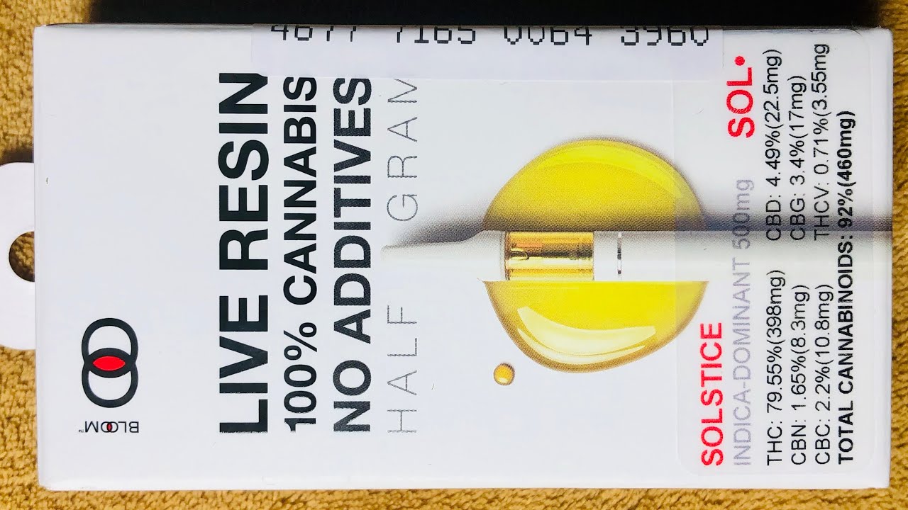 Bloom Brand Solstice Live Resin Cartridge 500mg
