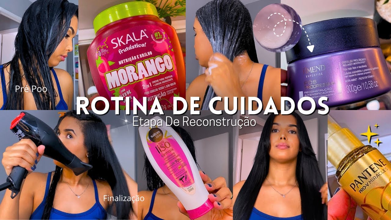 MINHA ROTINA DE CUIDADOS COM A RAIZ CRESPA | Reconstru&ccedil;&atilde;o Intensificadora Amend.