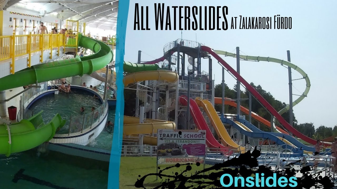 All Big Waterslides at Zalakarosi Fürdo (Inside & Outside) | Minden Csúszda a Zalakarosi Fürdő