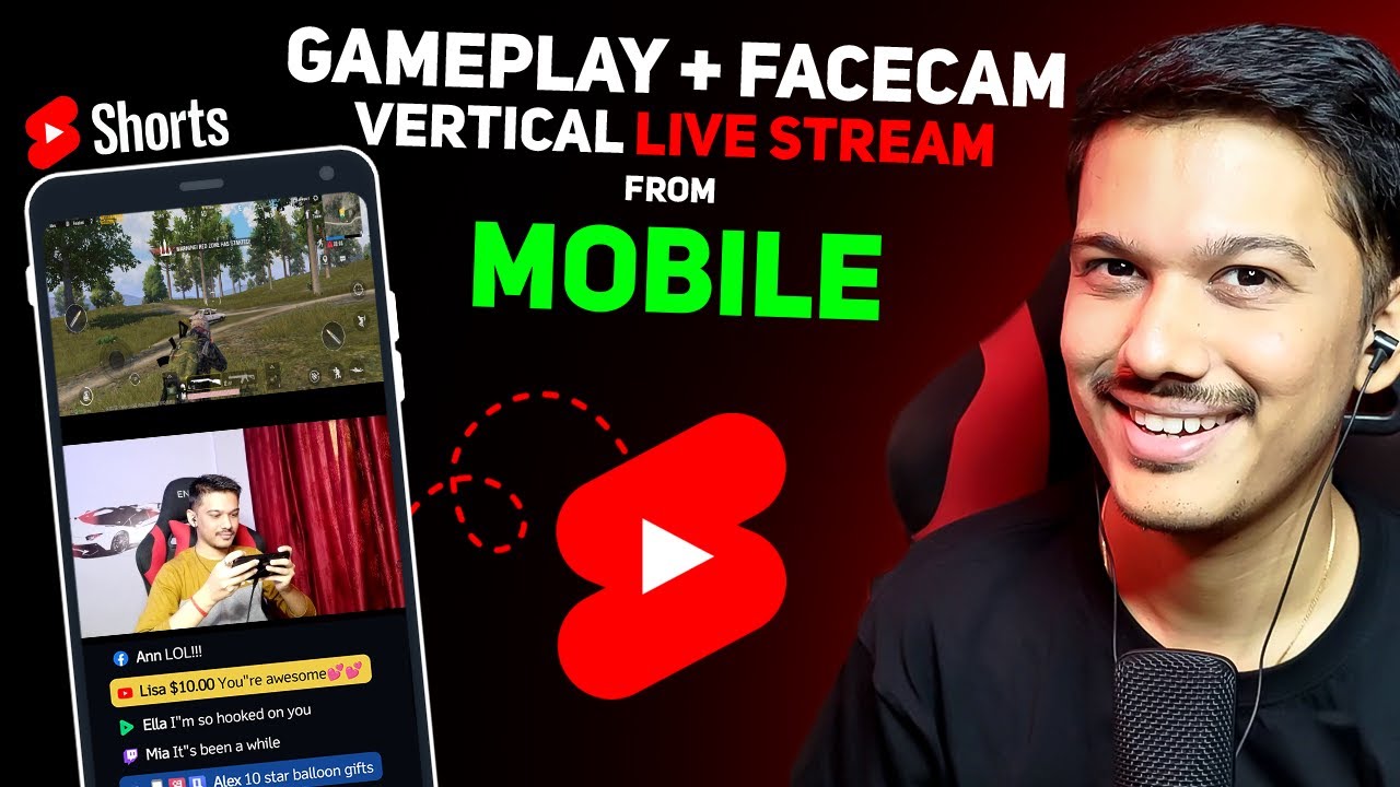 How to do Vertical Live Stream with Facecam From Mobile