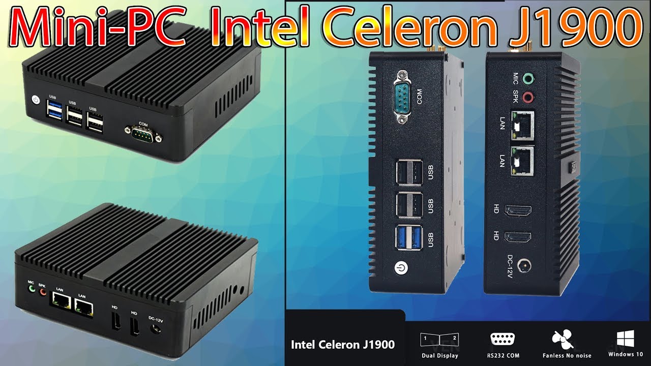 Mini PC Intel Celeron H3-J1900 на Windows 10 Бесшумный и компактный Обзор