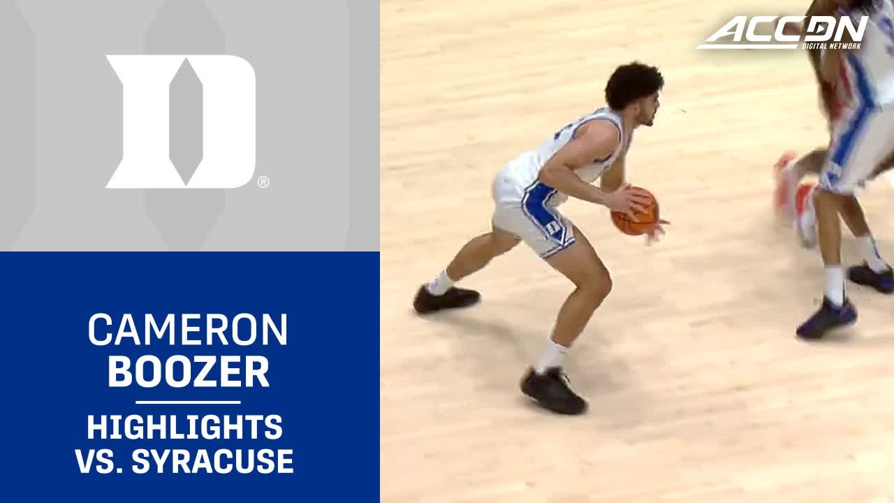 Duke's Cameron Boozer Highlights vs. Syracuse