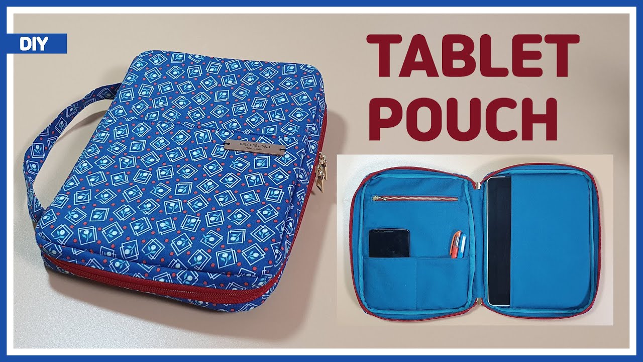 DIY/ TABLET POUCH WITH ZIPPER/ EBOOK READER CASE/ 태블릿 파우치 만들기/ sewing/tutorial[Tendersmile Handmade]