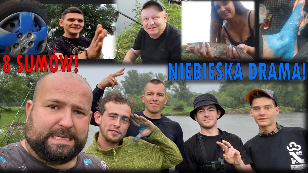 Z @bergarn3k,Luciem,@imod, @LubięDużeSumy, JURKIEM, SZAJBĄ NA SUMACH-łowienie ryb nad RZEKĄ WISŁĄ