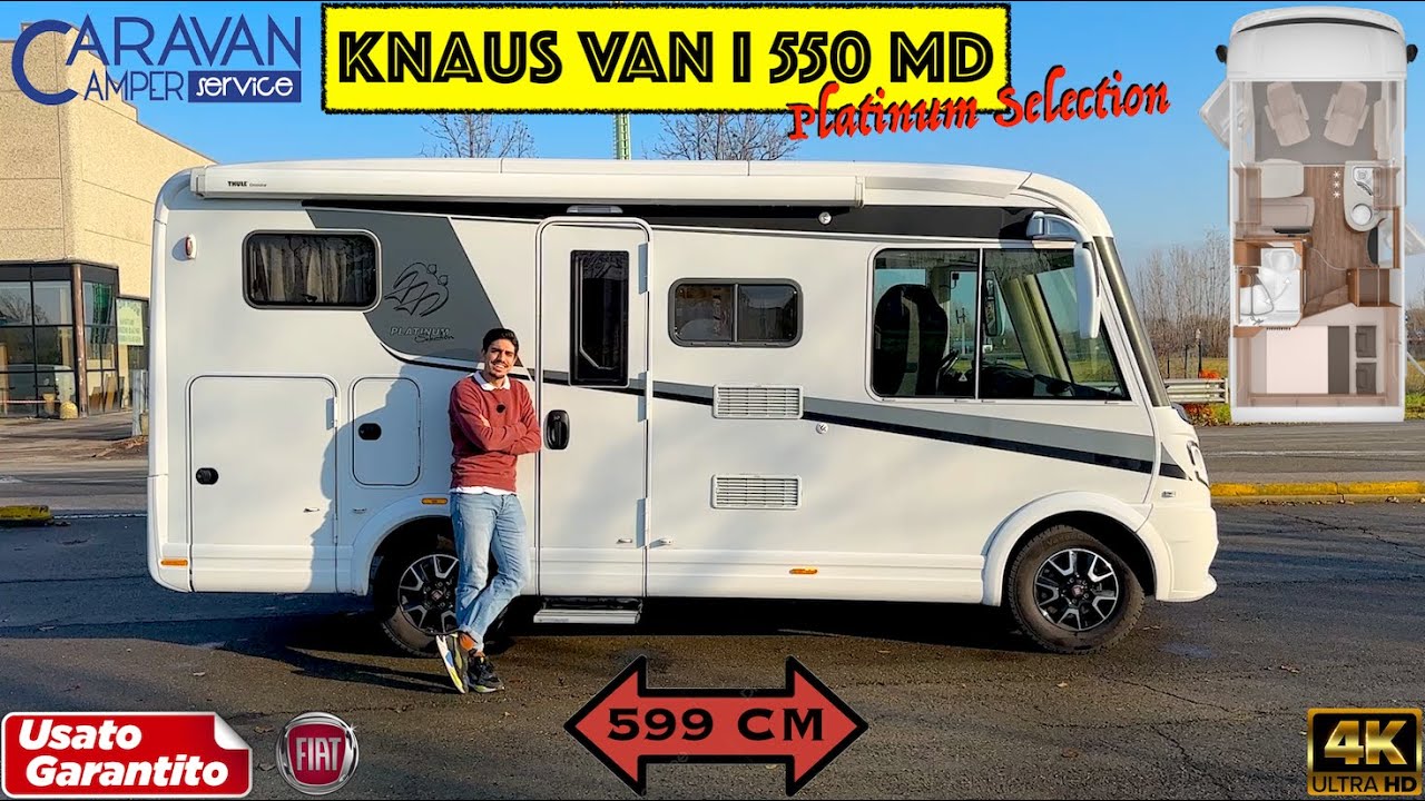 🌍Knaus Van I 550 MD - MOTORHOME USATO IPER COMPATTO - 599 CM !