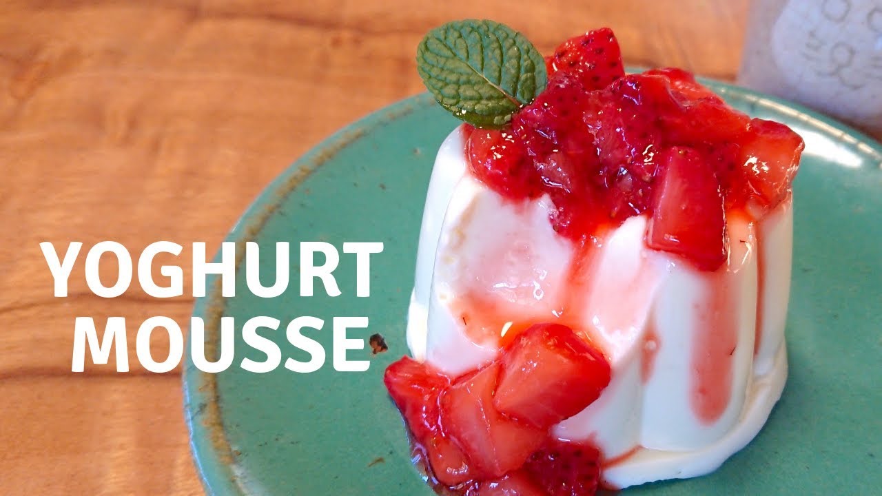 Simple and Creamy Yoghurt Mousse / Recipe 簡単　ヨーグルトムースの作り方　レシピ
