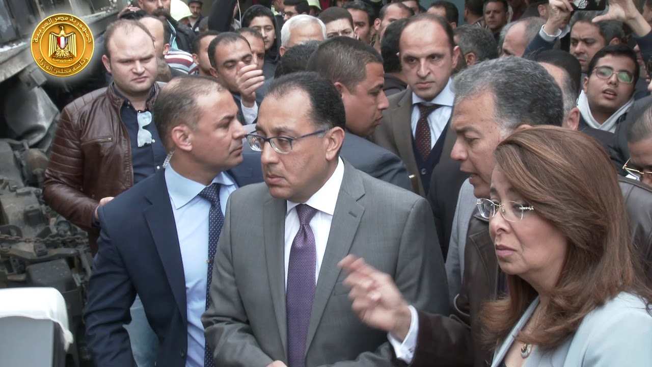 تفقد رئيس الوزراء حادث قطار محطة مصر