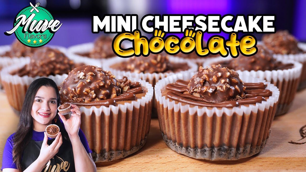 MINI CHEESECAKE DE CHOCOLATE 🍫 | RECETA FÁCIL Y DELICIOSA | Muve Flavors