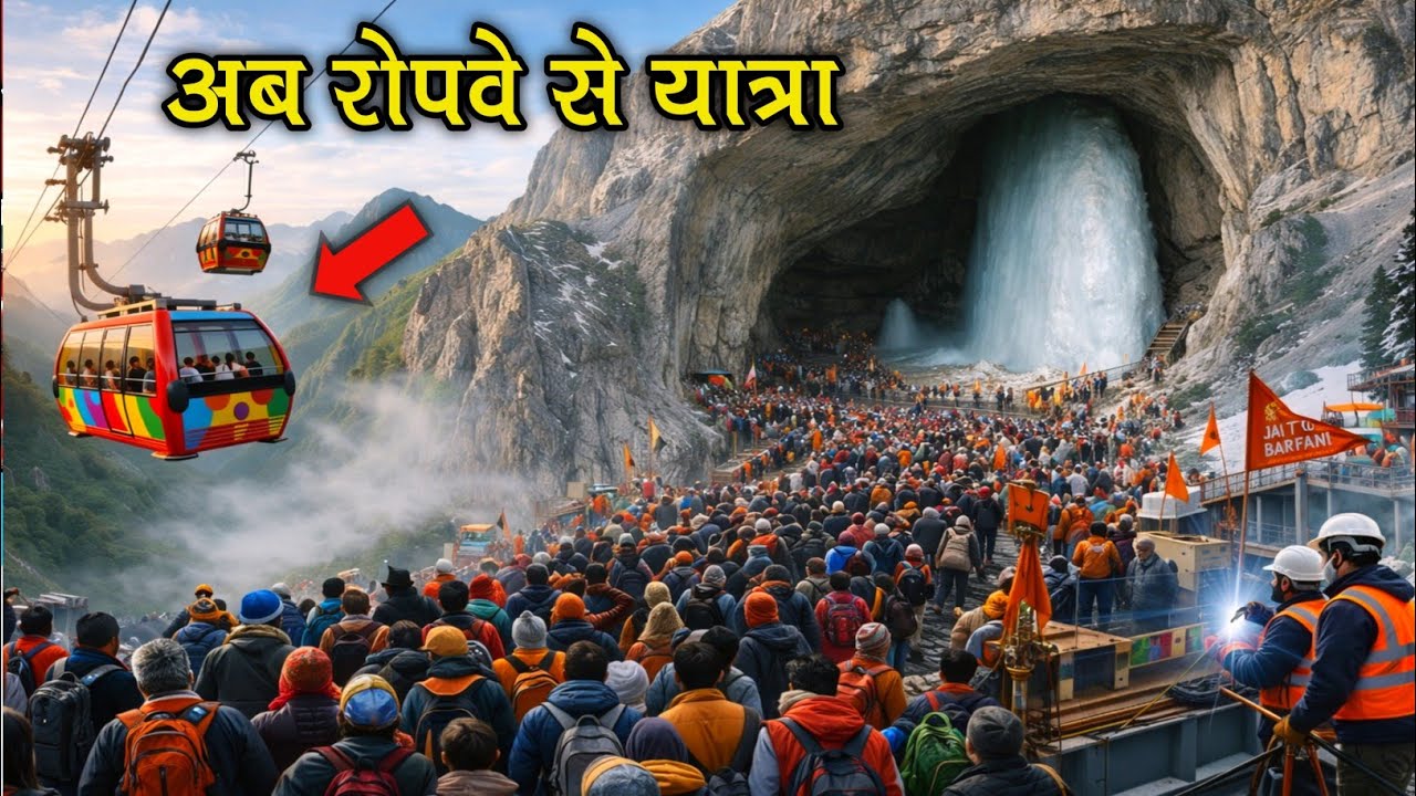 अब अमरनाथ यात्रा सीधे रोपवे से।। Amarnath Yatra Ropeway Project construction completed।।