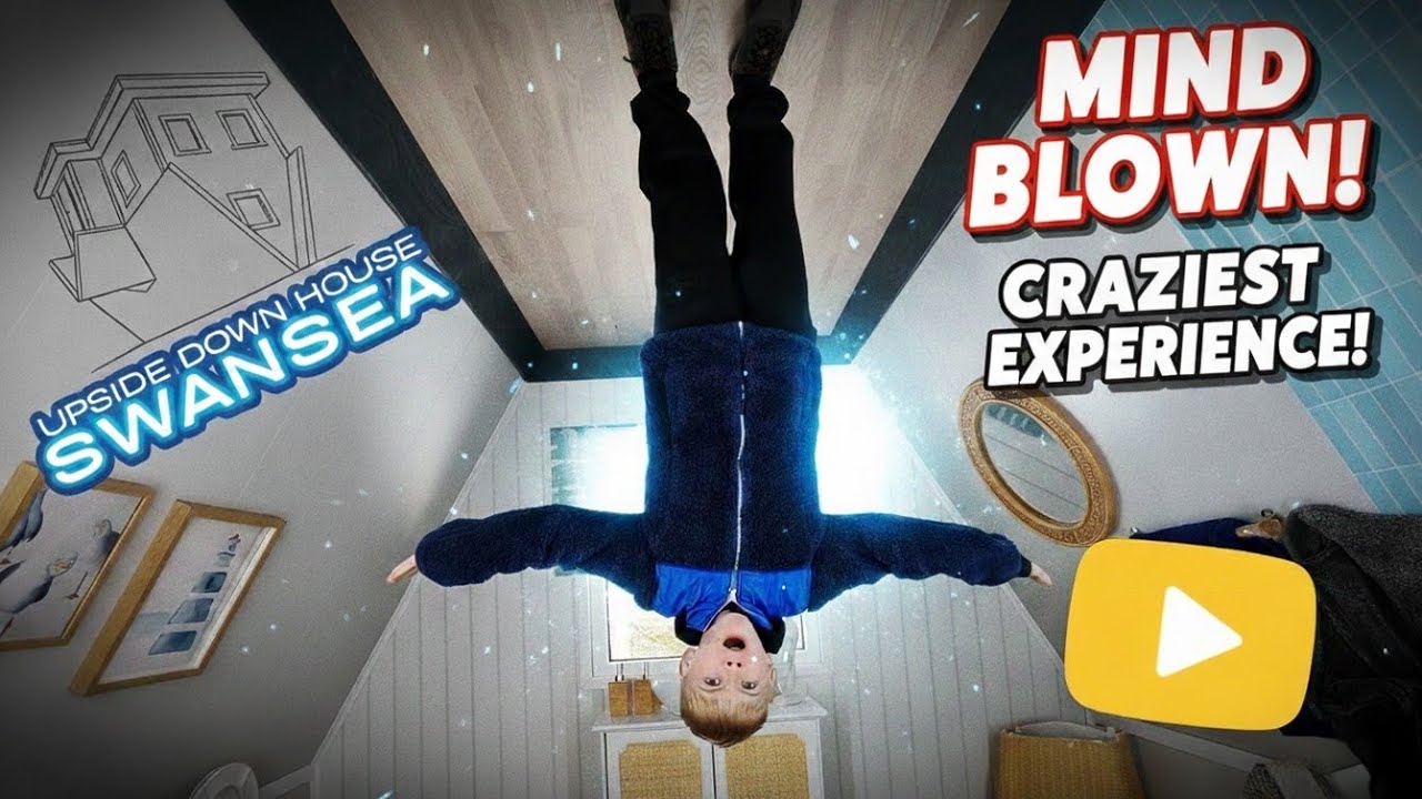 Перевернутый дом: самая необычная достопримечательность Суонси #upsidedownhouse
