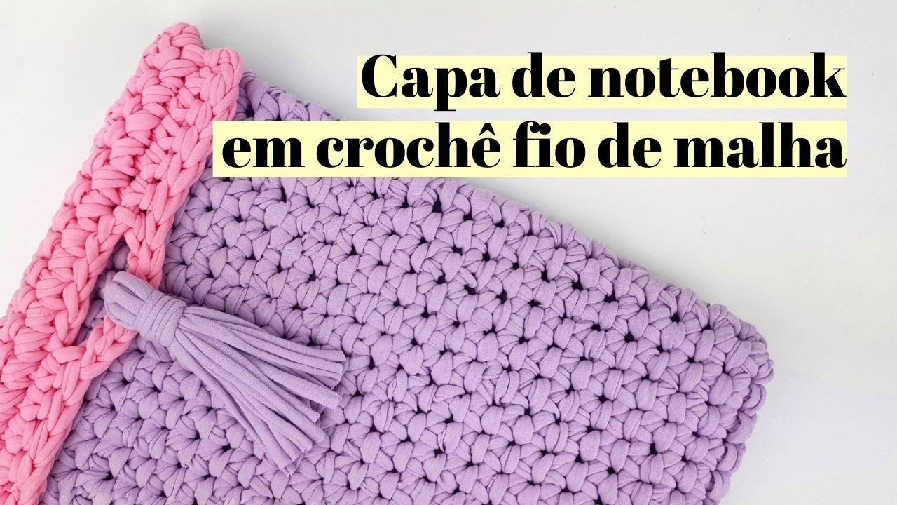 Capa/Case de notebook em croch&ecirc; fio de malha | por Ju quem fez