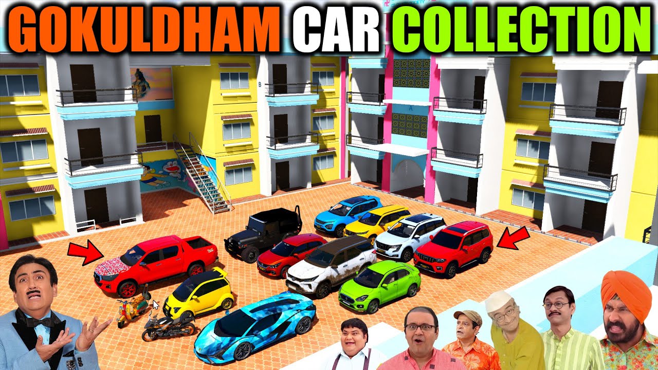 GOKULDHAM CAR COLLECTION | TMKOC | GOKULDHAM SOCIETY | GTA 5 😮