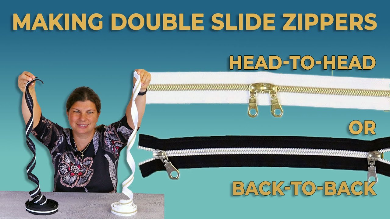 How to make a Double Slide Zipper - Head to Head or Back to Back Sliders - Very Easy tutorial