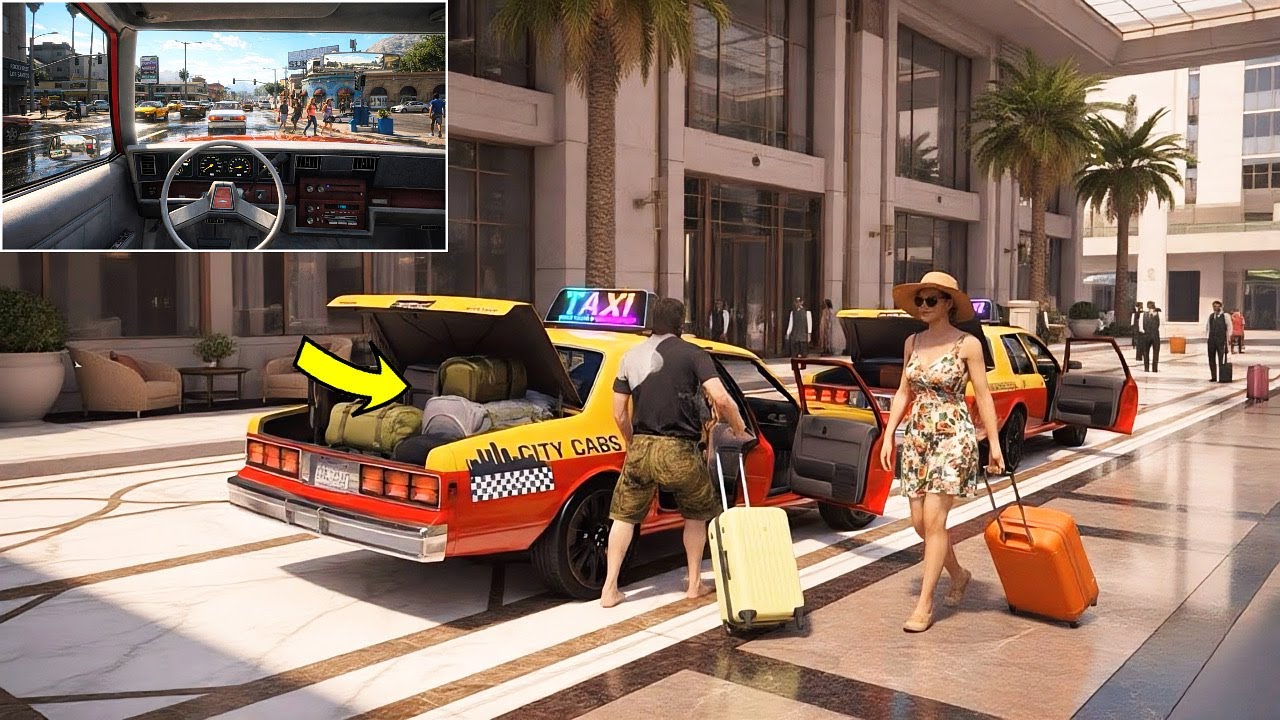 GTA 5 - Luxury UBER Taxi Job in a Chevrolet Caprice | POV Drive