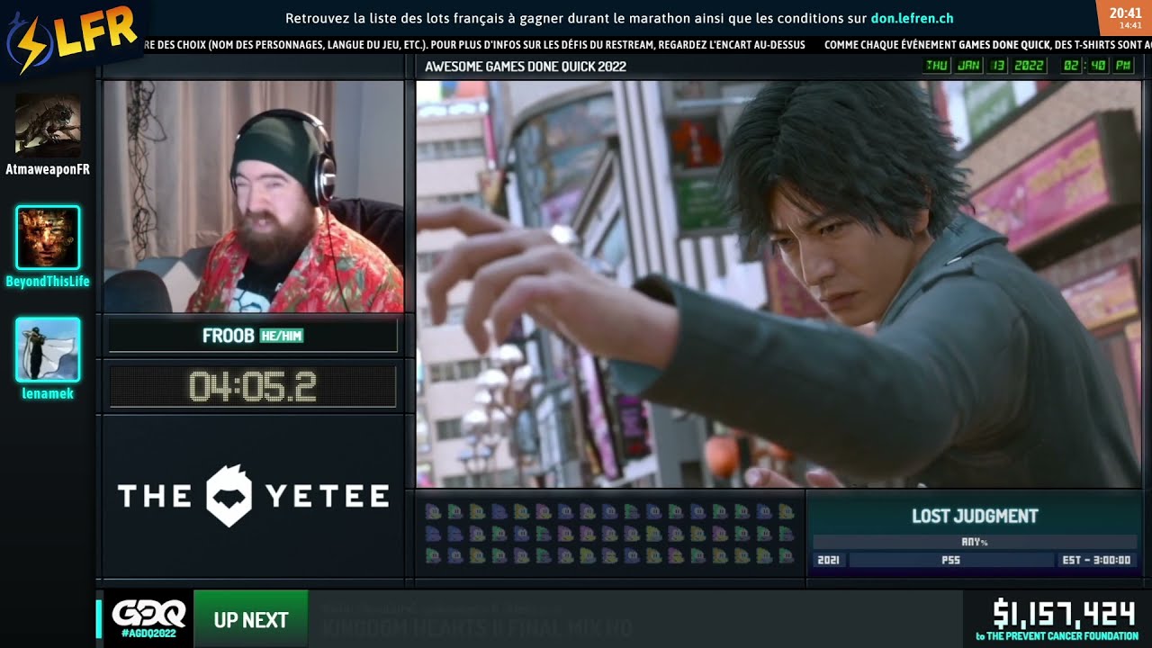 Lost Judgment en 2:37:00 (Any%) [AGDQ2022]
