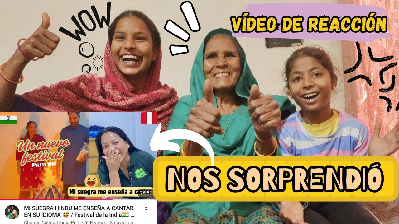 ✨REACCIÓN 🤩(NOS SORPRENDIÓ) ~ Mi suegra hindú les enseña a cantar en su idioma.