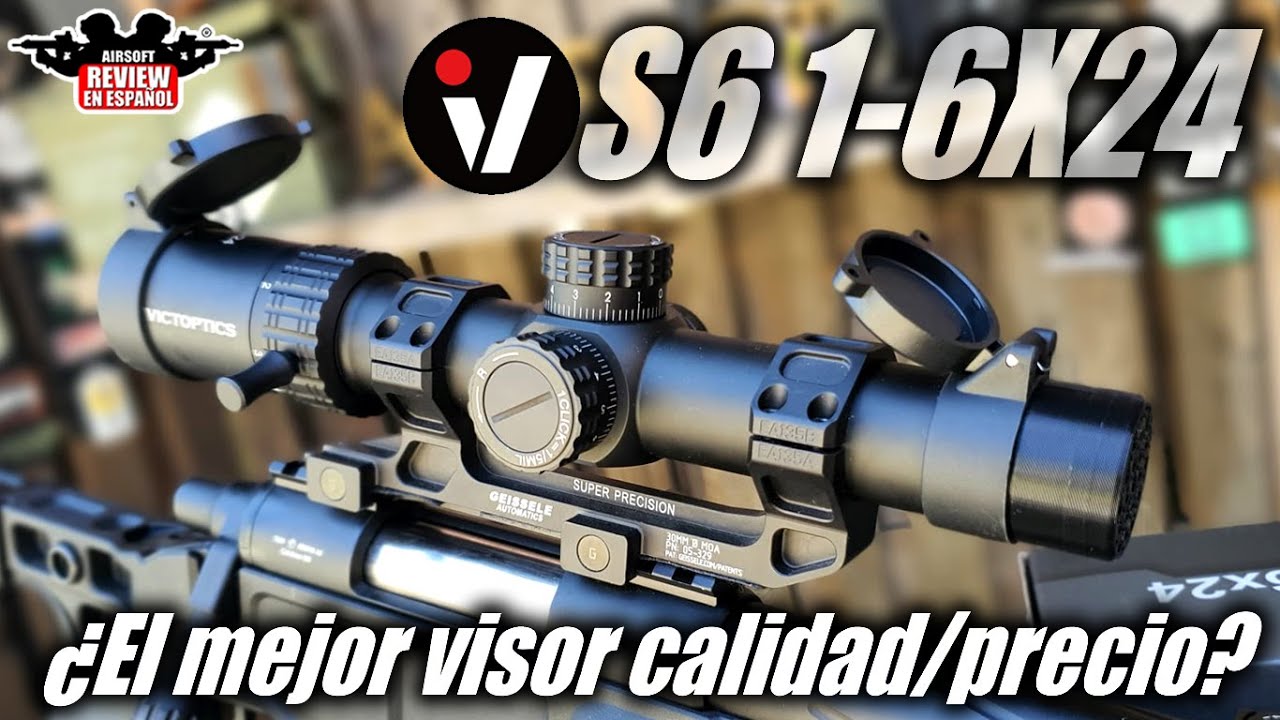 Visor Short Dot VICTOPTICS S6 1-6x24 - La mejor mira que he probado! | Airsoft Review en Español