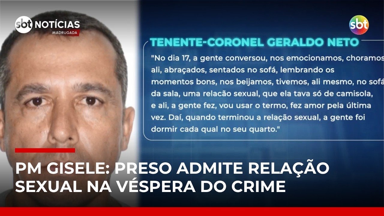 Caso Gisele: preso admite relação sexual antes de morte e vira réu por feminicídio | #SBTNotícias