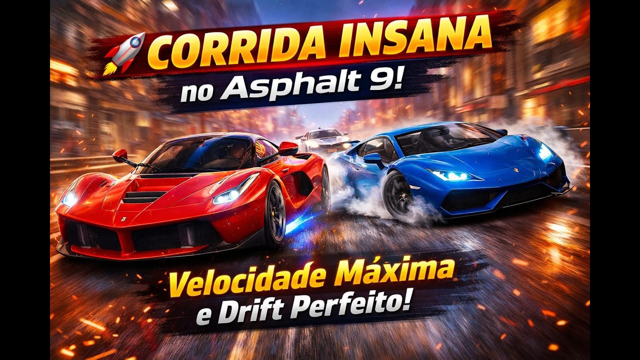 CORRIDA INSANA no Asphalt 9! Velocidade Máxima e Drift Perfeito!